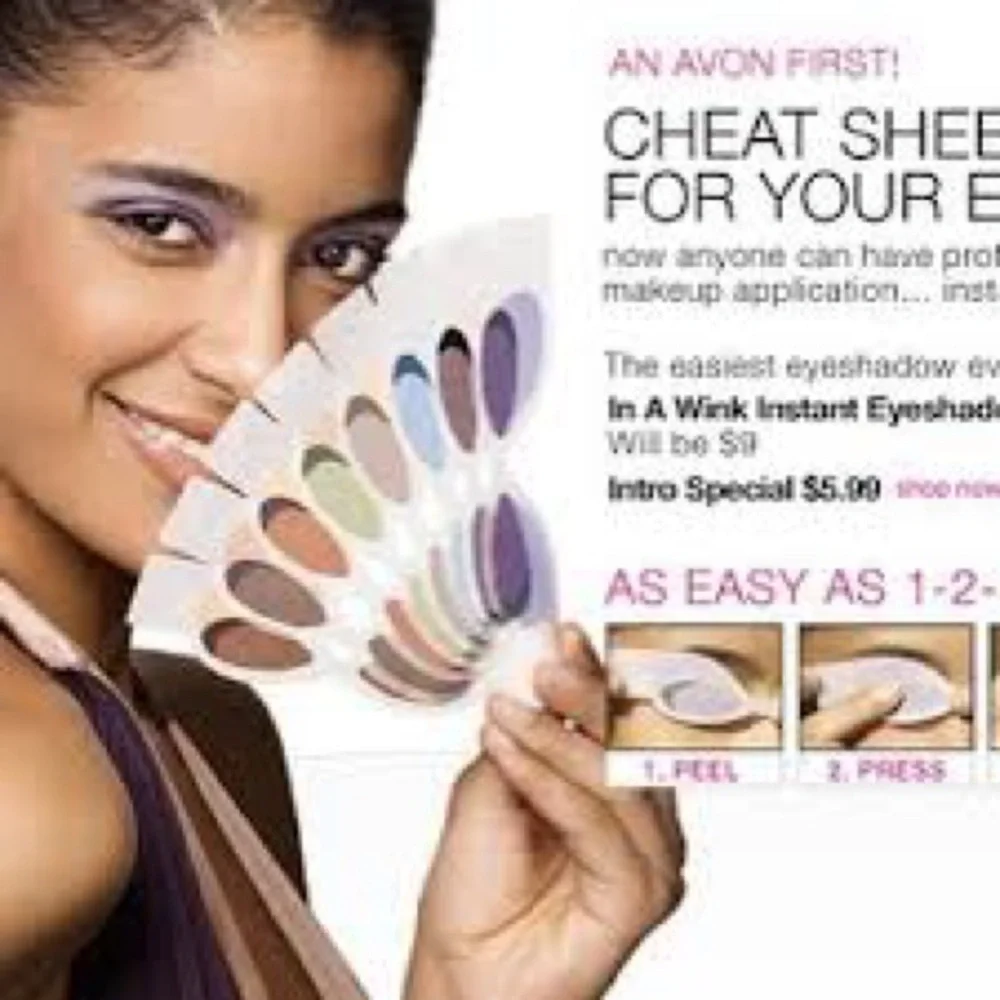 Avon In A Wink Instant Eyeshadow Sheets Blues in a Blink Set of 14 Sheets NIB